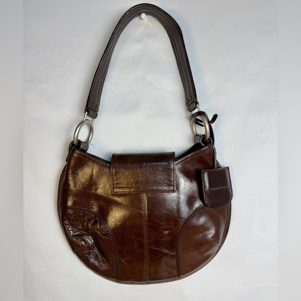 Kenneth Cole Dark Brown Leather Shoulder Bag - Picture 2 of 5